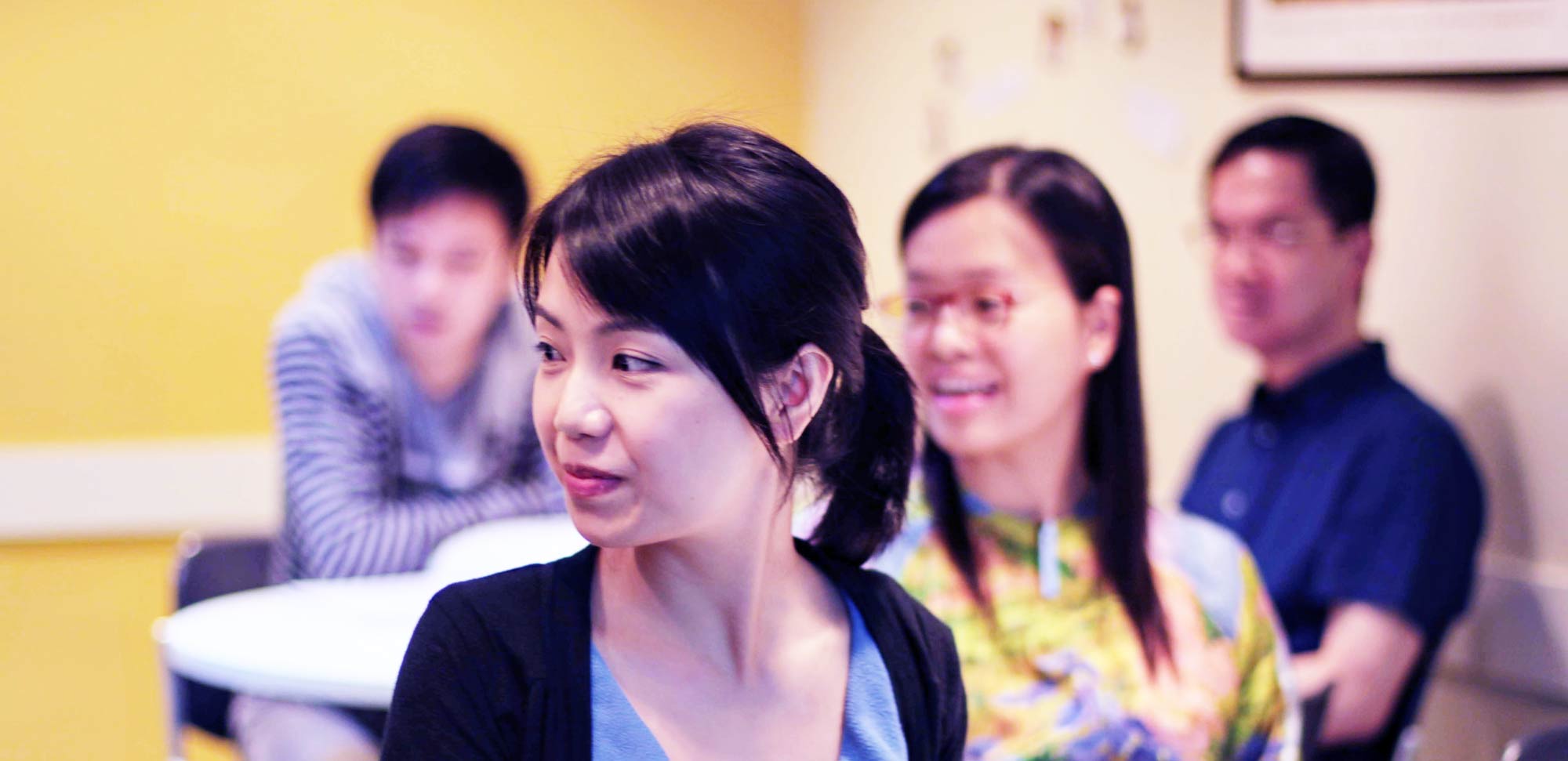 adults students french class