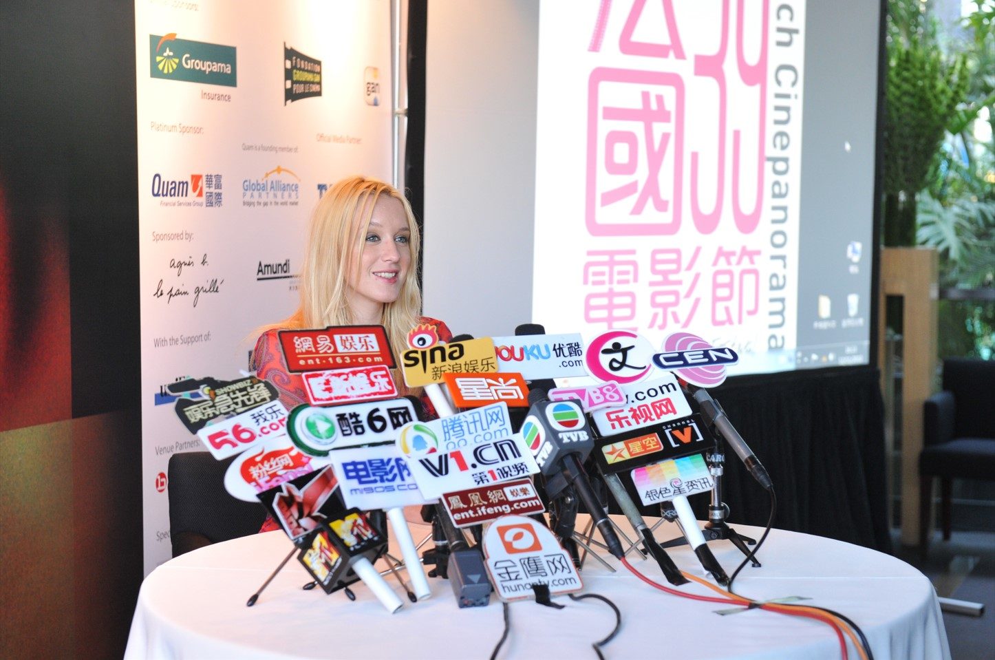 French actress Ludivine Sagnier in a press conferee presenting her two latest films, at the time "Lily Sometimes" and "Love Crimes" during the Film Festival in 2010.
