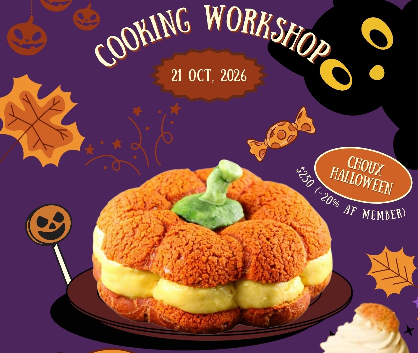 Des choux à la crème pour Halloween !
