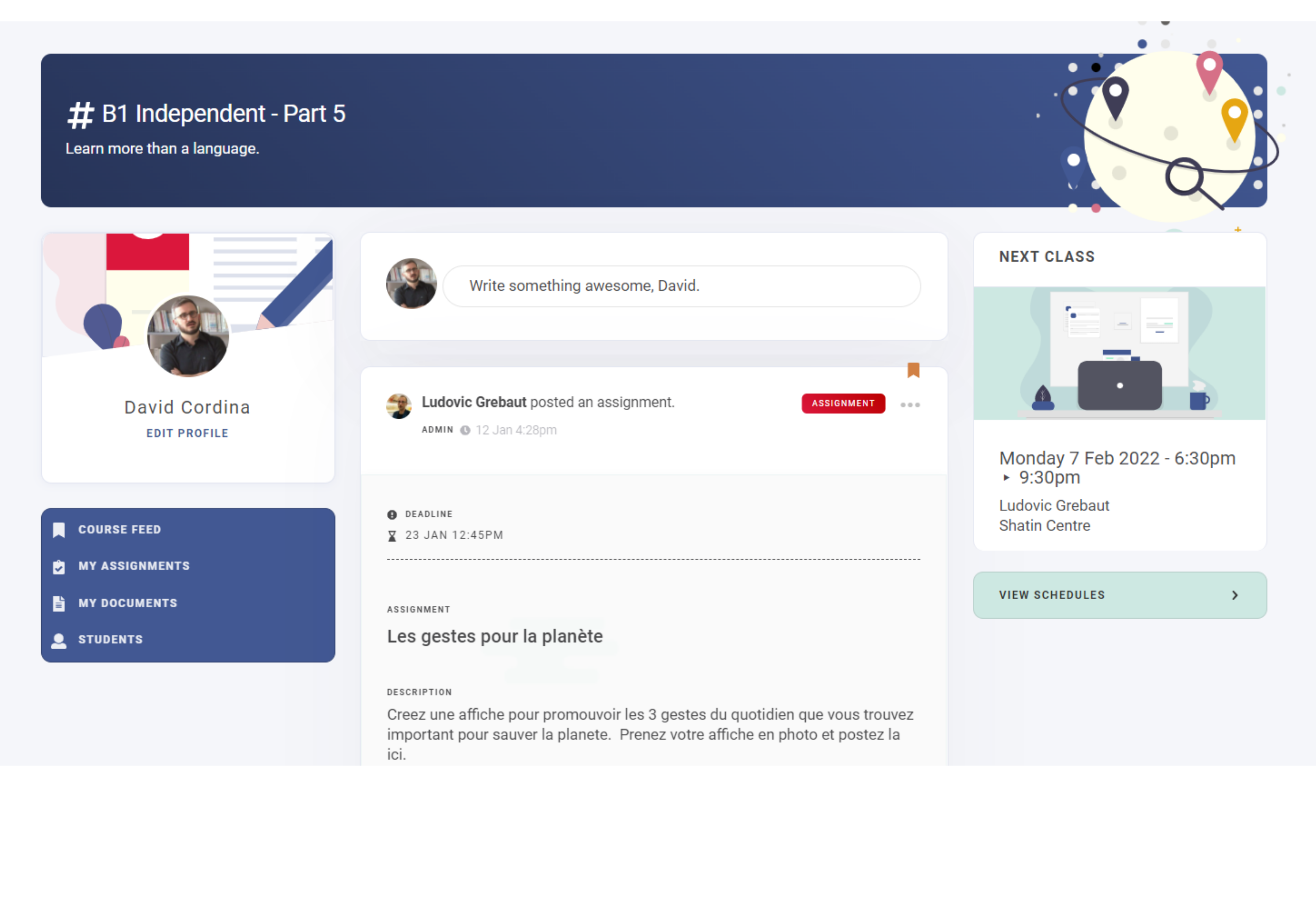 27/1 - Rappel sur le portail étudiant - l'apport des plateformes